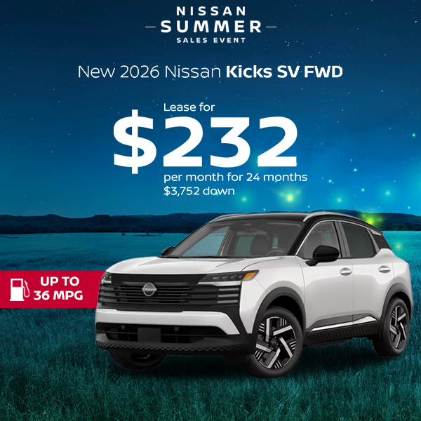 New 2026 Nissan Kicks SV FWD 