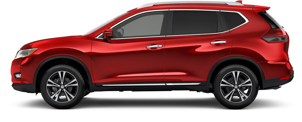2017 Nissan Rogue in Palatial Ruby, side profile