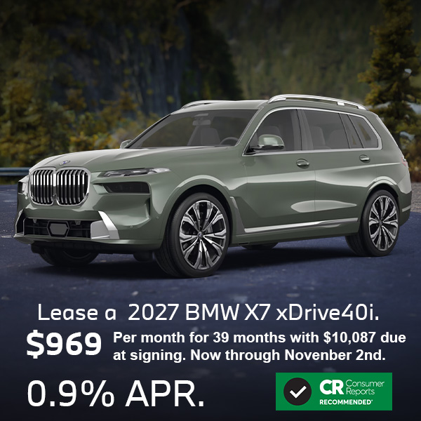 Lease a 2026 BMW X7 xDrive40i for only $1,049