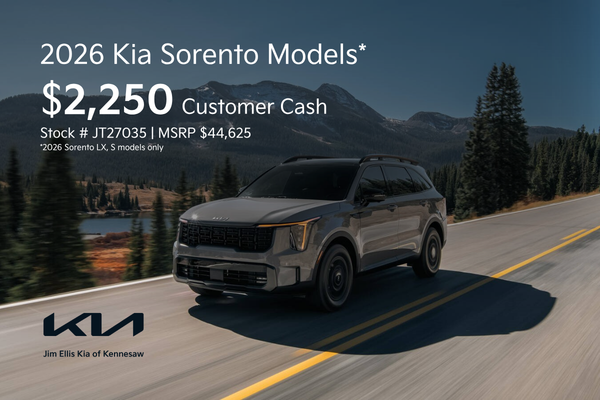 2026 Kia Sorento Customer Cash