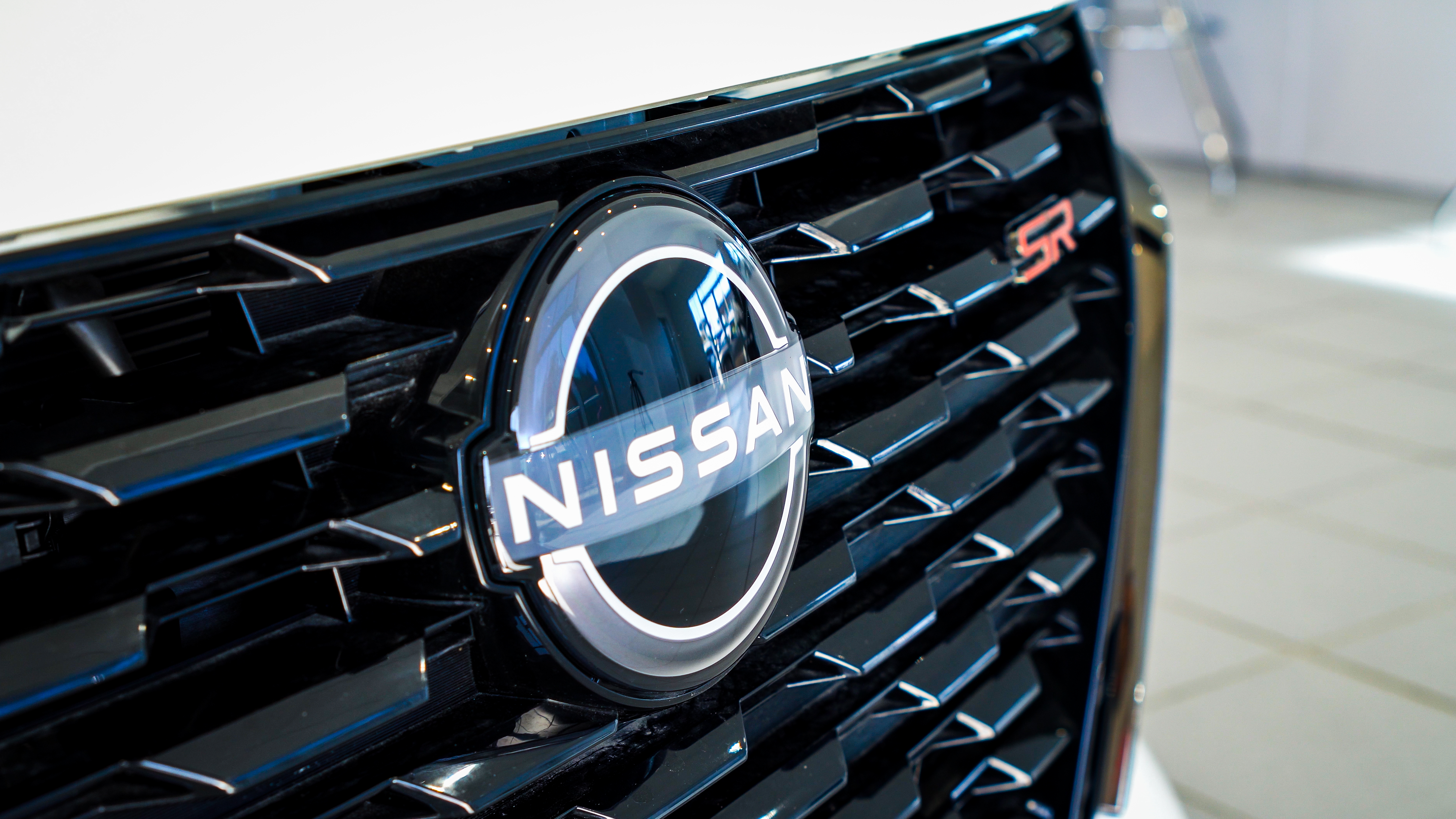 Nissan logo on a car grille