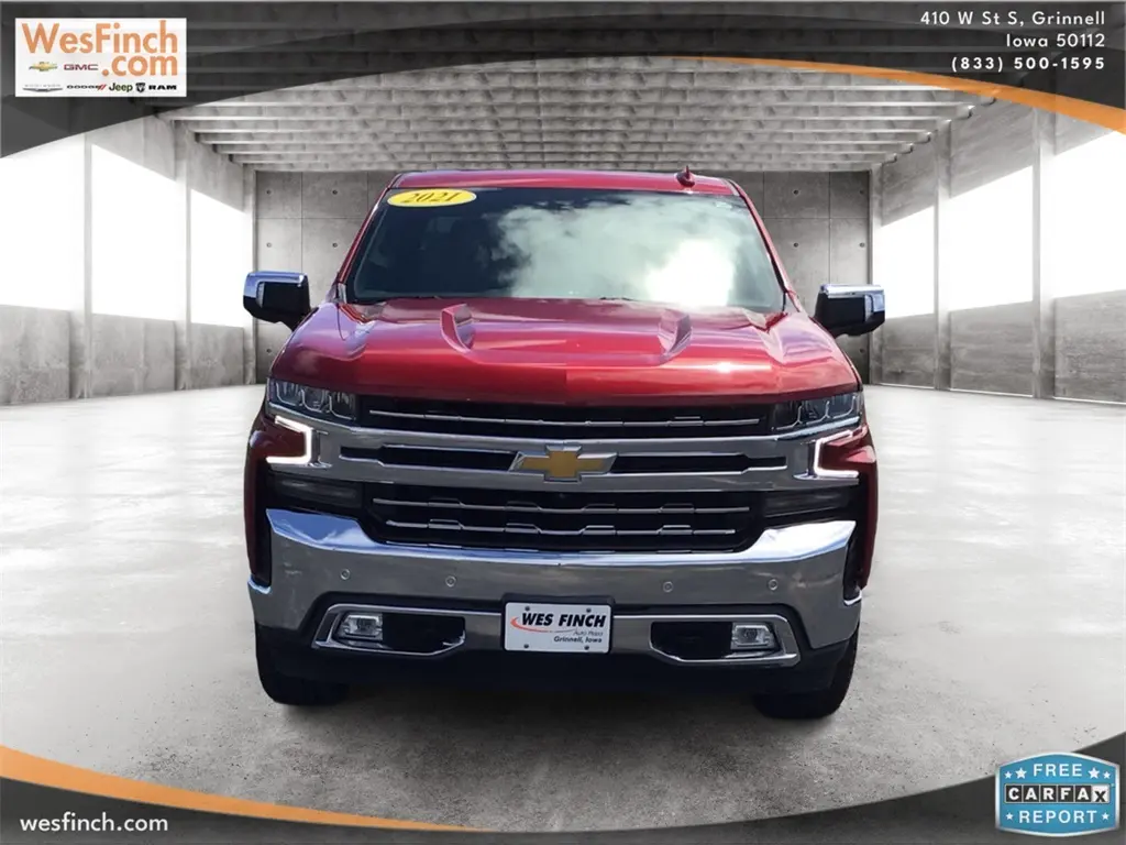 Used 2021 Chevrolet Silverado 1500 LTZ with VIN 3GCUYGED6MG305907 for sale in Grinnell, IA