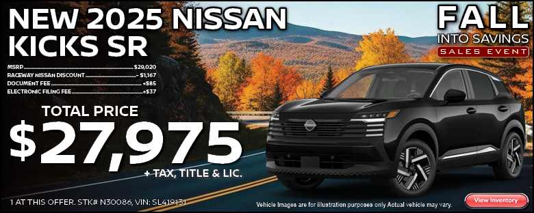 New 2025 Nissan Kicks SR Purchase Offer