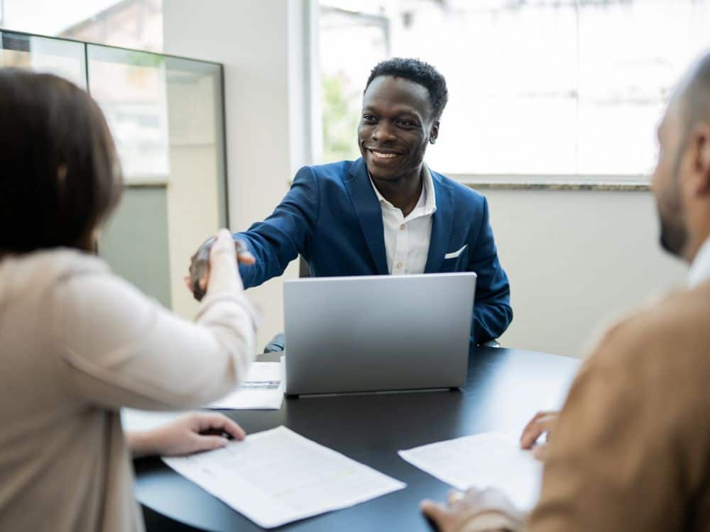Business owner reviewing commercial financing options
