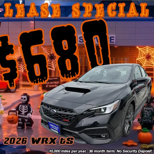 Lease this 2026 Subaru WRX tS for only $625/mo at Twin Falls Subaru this October.
