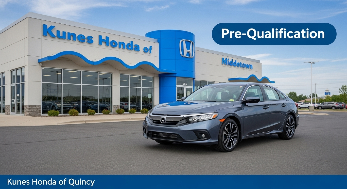 Explore auto loan pre-qualification options in Middletown, IA with Kunes Honda of Quincy. Get pre-approved today and drive away in your dream car.