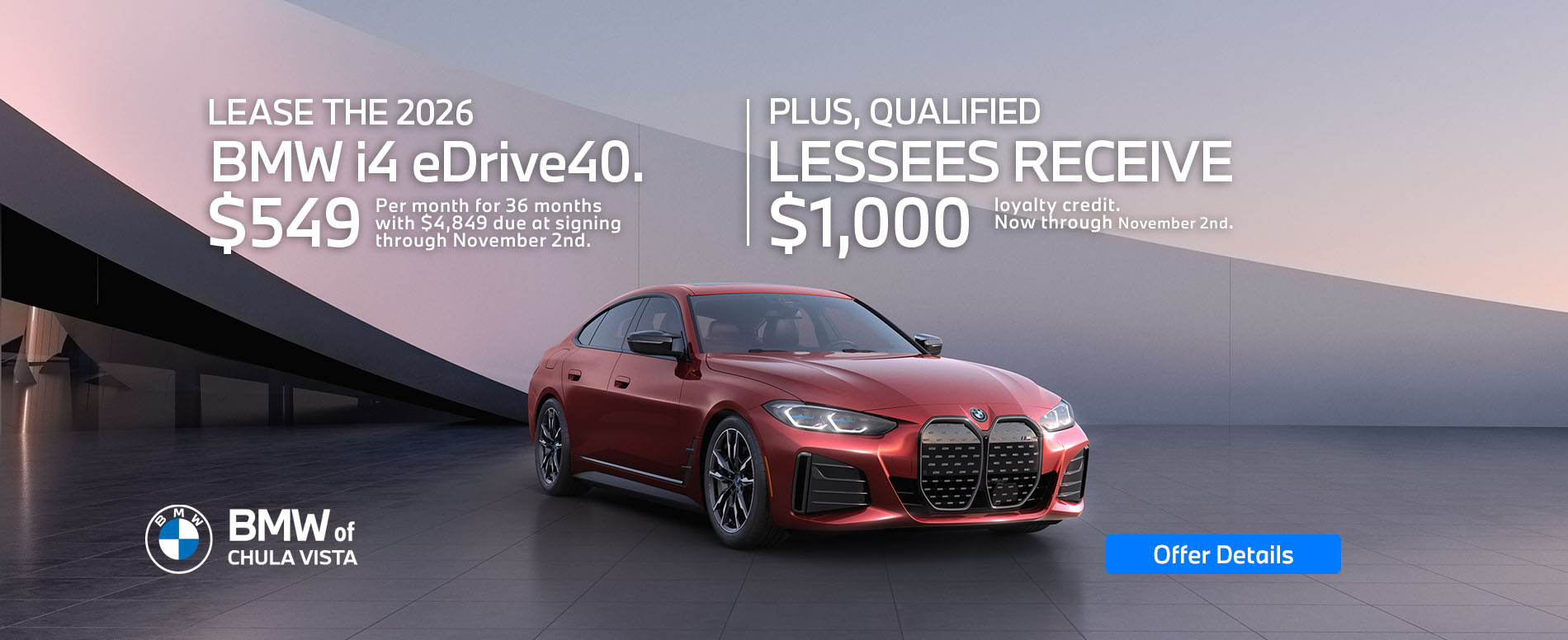 Lease the 2026 BMW i4 eDrive40