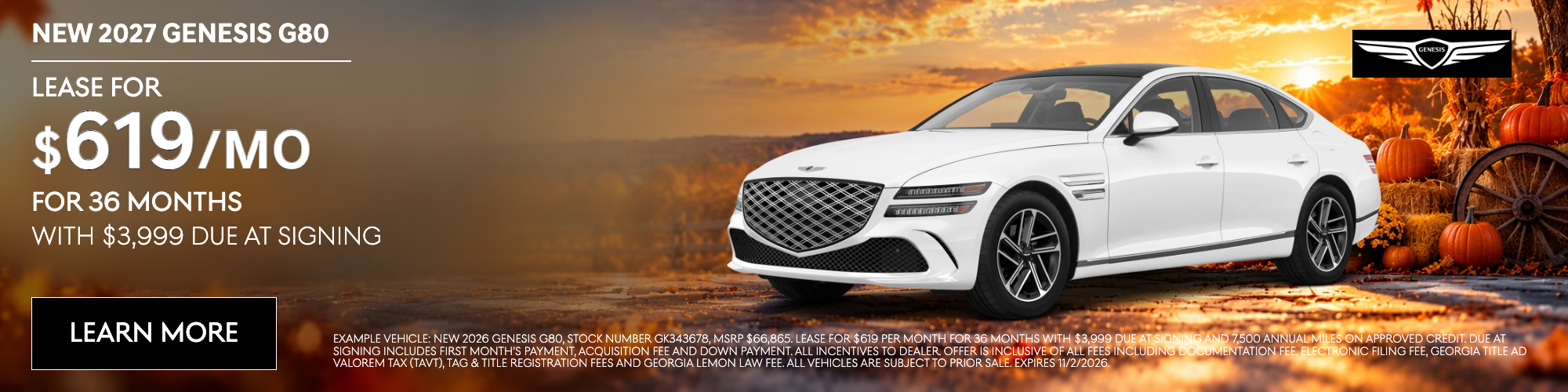 New 2027 Genesis G80