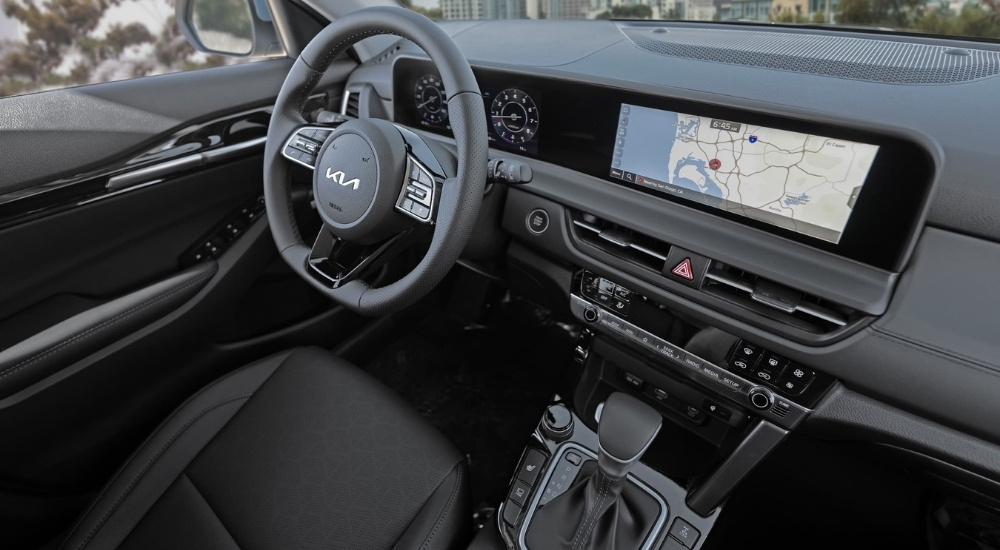 Black interior in a 2026 Kia Seltos