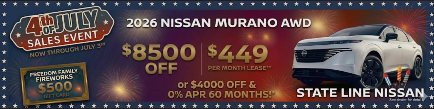 2026 Nissan Murano 4th of July Specials