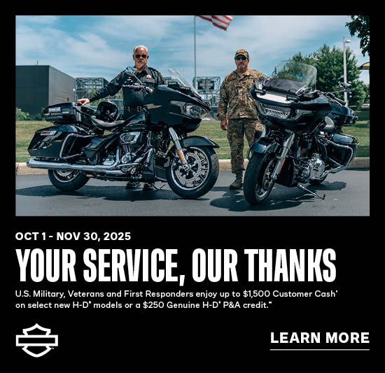 ACTIVE MILITARY & VETERANS GET UP TO $1,500 CUSTOMER CASH ON SELECT NEW MODELS