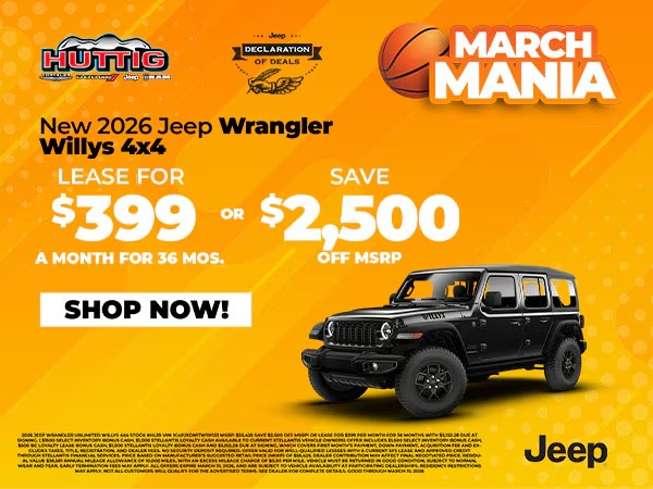 New 2026 Jeep Wrangler Unlimited Willys 4x4