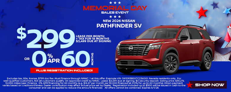 New 2026 Pathfinder SV