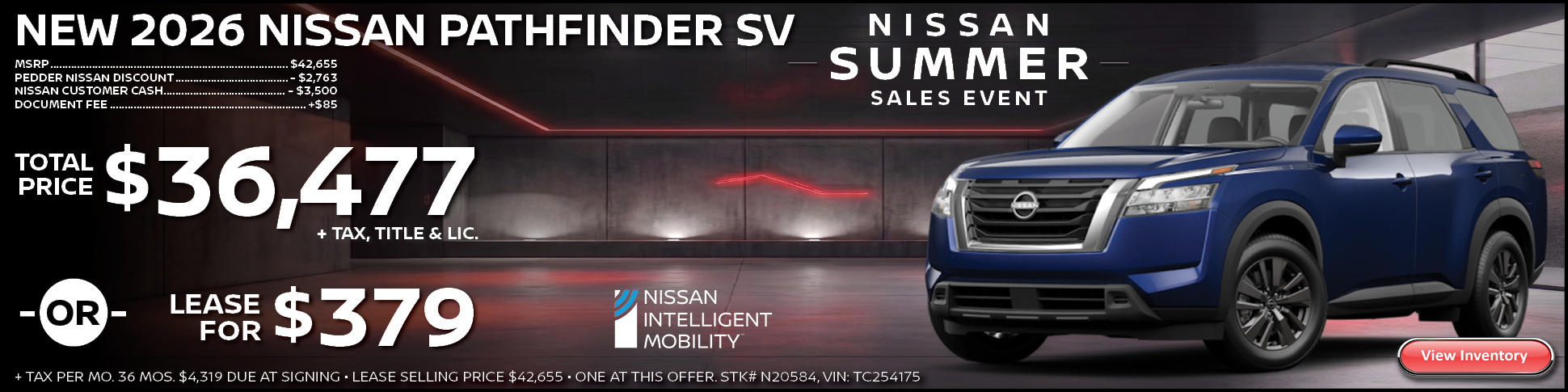 2026 Nissan Pathfinder SV