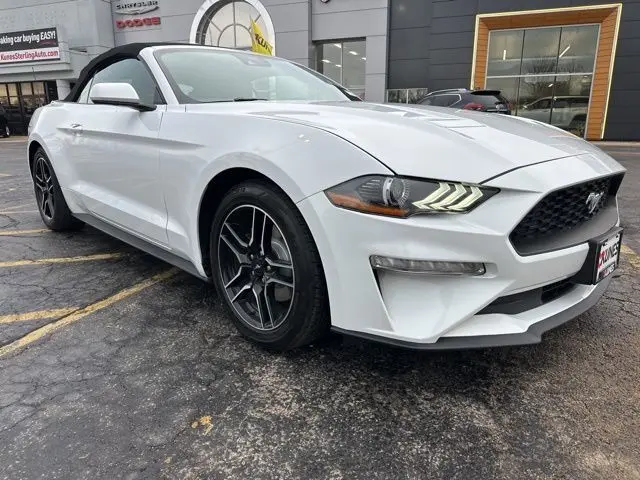 Used 2022 Ford Mustang EcoBoost Premium with VIN 1FATP8UH9N5120077 for sale in Sterling, IL