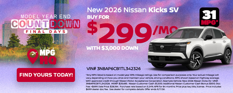 New 2026 Nissan Kicks