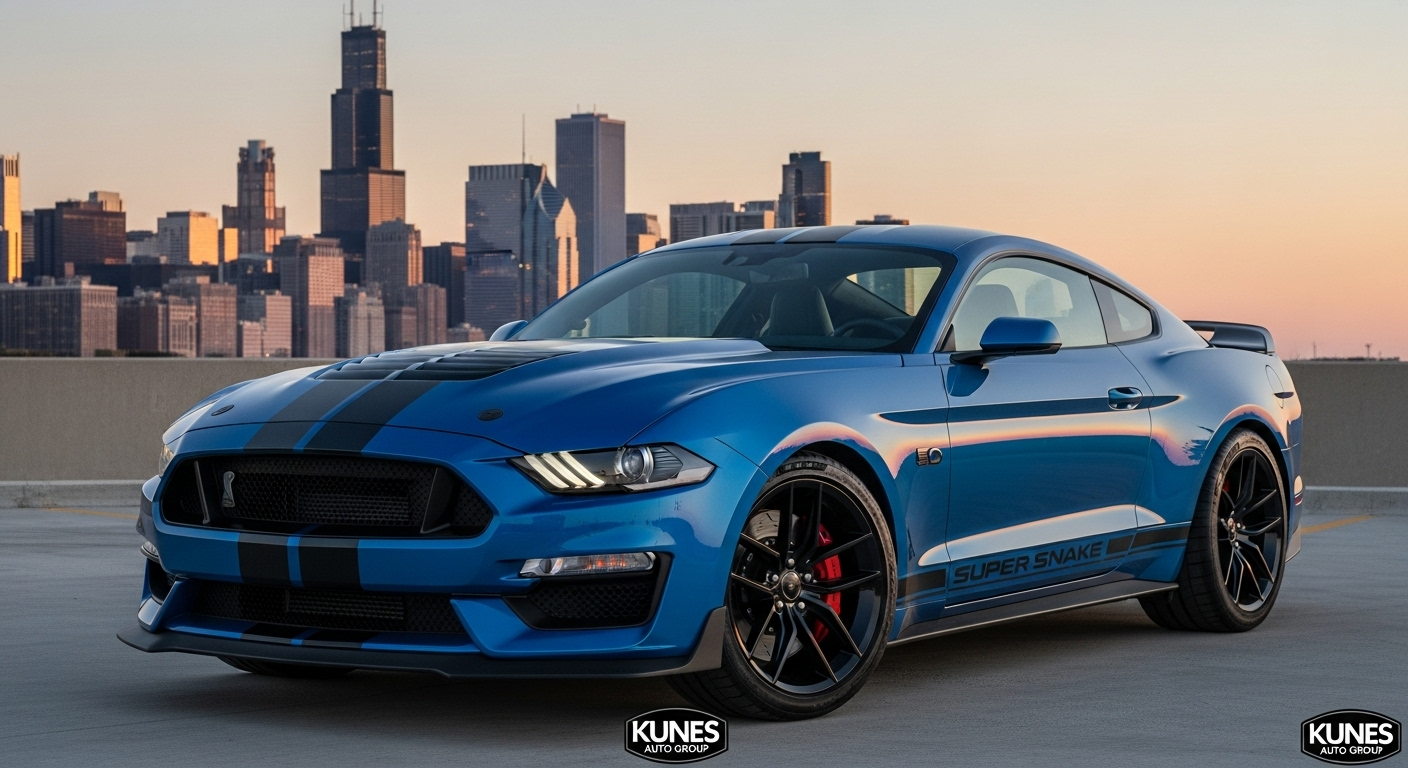 The 2022 Shelby Mustang Super Snake lineup in Chicago, IL, offers a thrilling combination of power and style. Explore the specs, trims, and delivery options available with Kunes Auto Group, your trusted partner in performance vehicles.