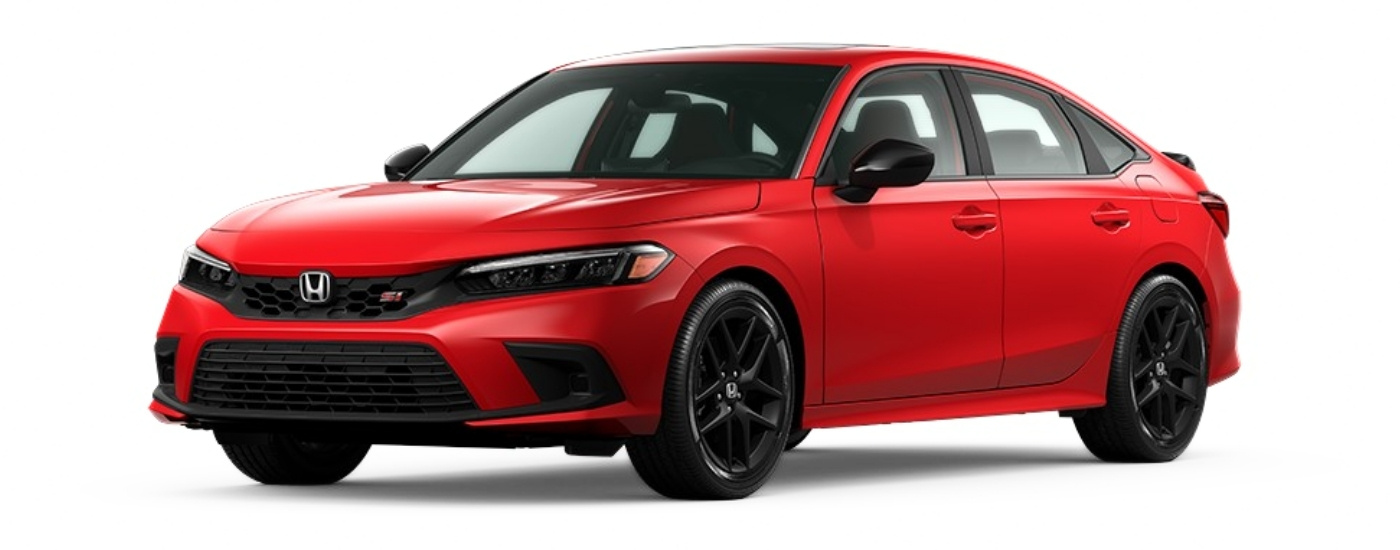 Red 2022 Honda Civic Si HPT angled left