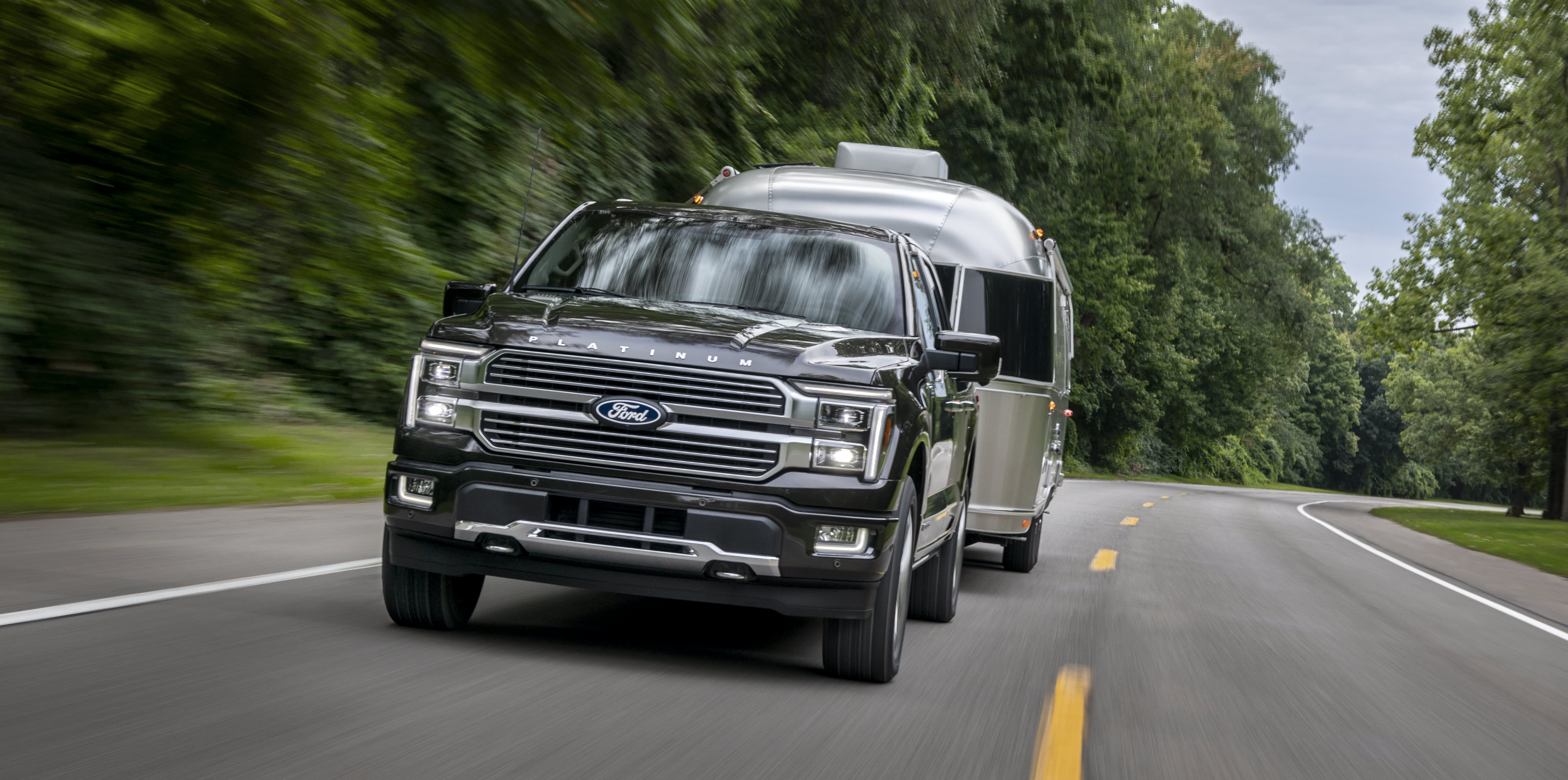 Ford F-150 hauling a camper