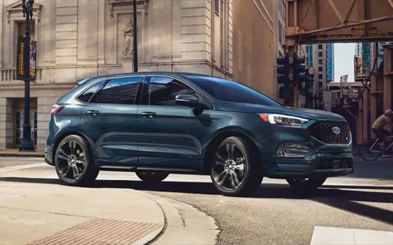 image of deep blue ford edge