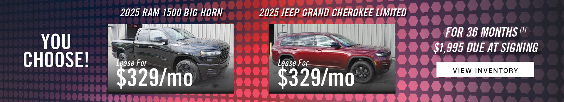 2025 Ram 1500 Big Horn 2025 Jeep Grand Cherokee Limited