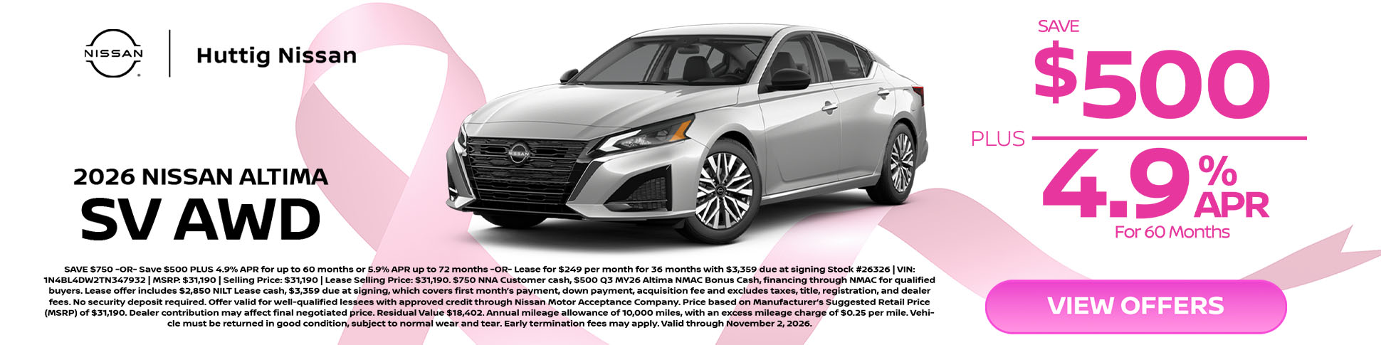 2026 Nissan Altima SV AWD