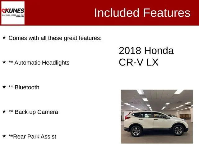 Used 2018 Honda CR-V LX with VIN 5J6RW6H33JL003797 for sale in Sterling, IL