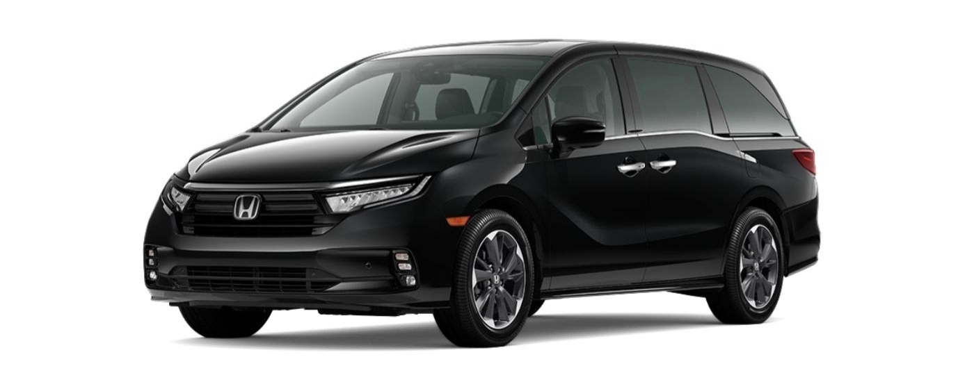 Black 2024 Honda Odyssey Elite angled left