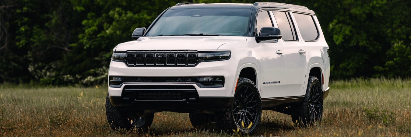 Custom 2024 Jeep Grand Wagoneer L with Vossen Wheels Exterior Driver Side Front Angle