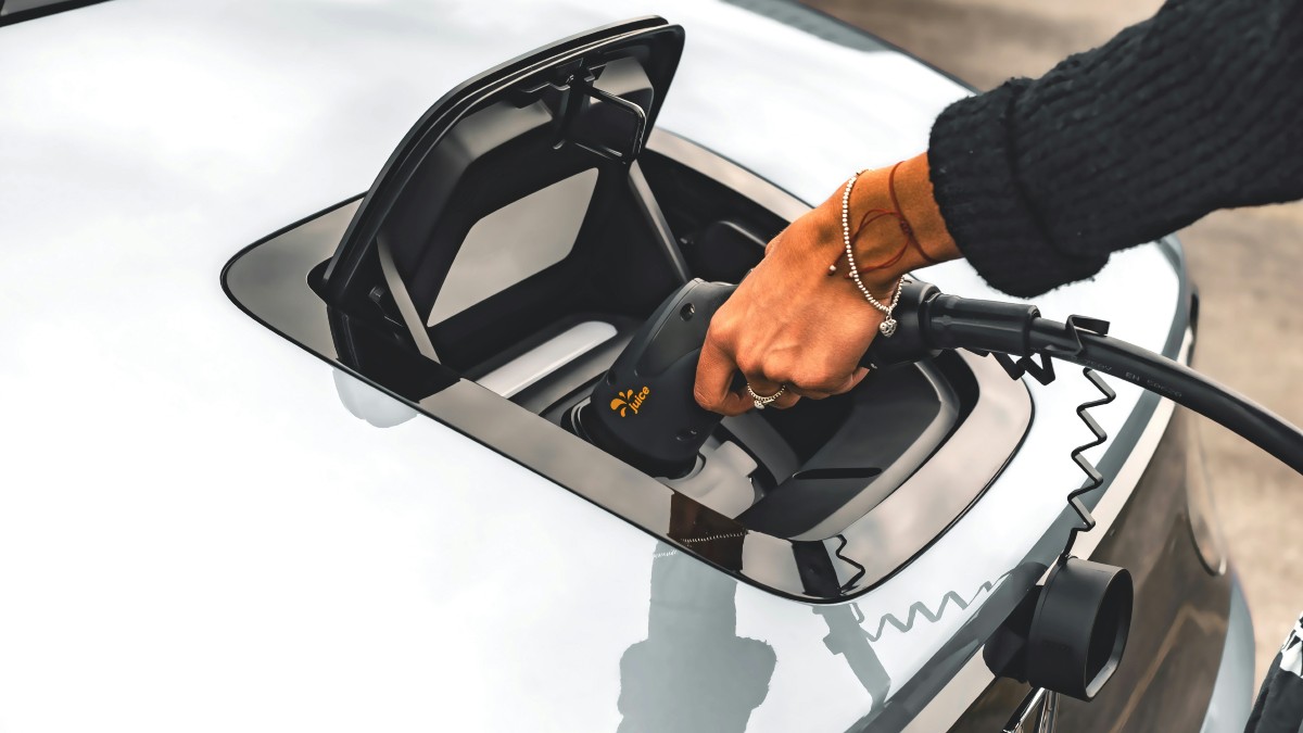 Charging Vehicle at Juice Charging Station