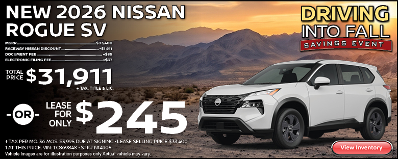 New 2026 Nissan Rogue SV