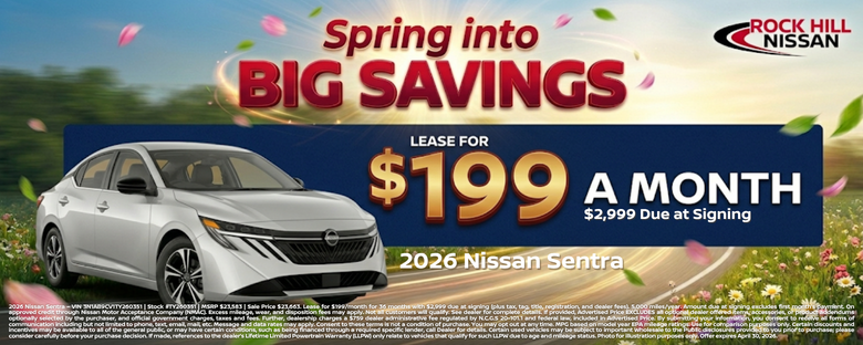 Rock Hill Nissan April Incentive
