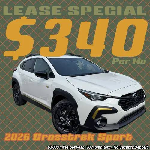 Lease this 2026 Subaru Crosstrek Sport for only $340/mo at Twin Falls Subaru this September.