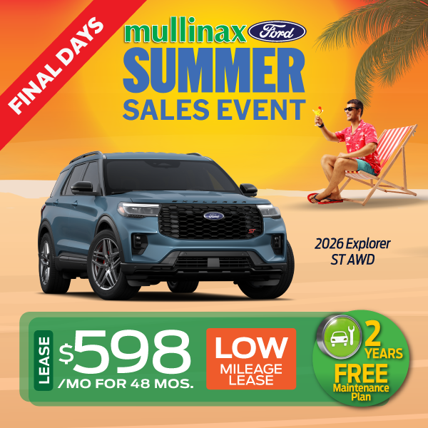 Explorer ST AWD Lease $598/mo for 49 Mos.