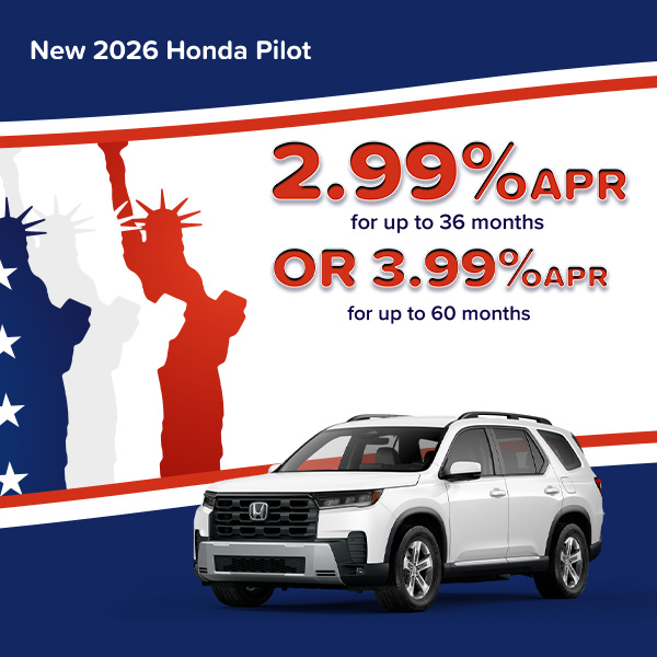 Finance a 2026 Honda Pilot at special APR offers in Kingsport, TN