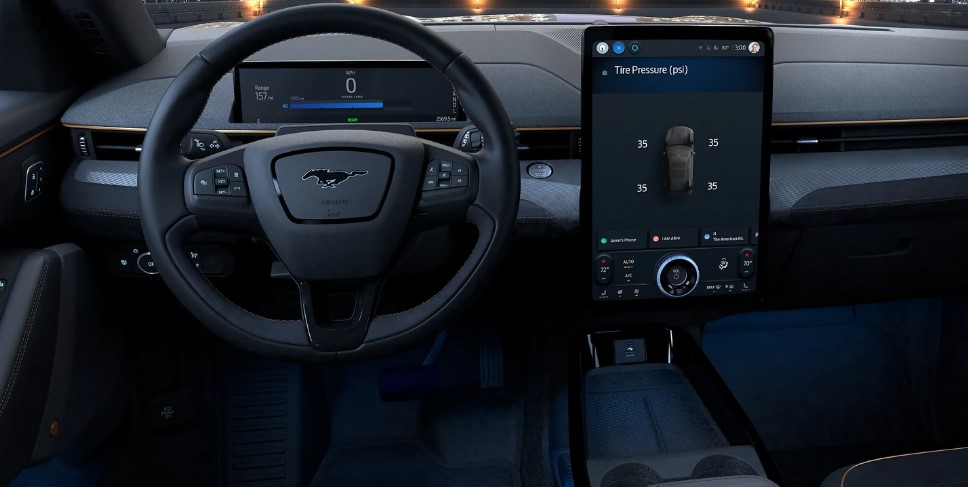 interior cabin of 2023 Ford Mustang Mach-E