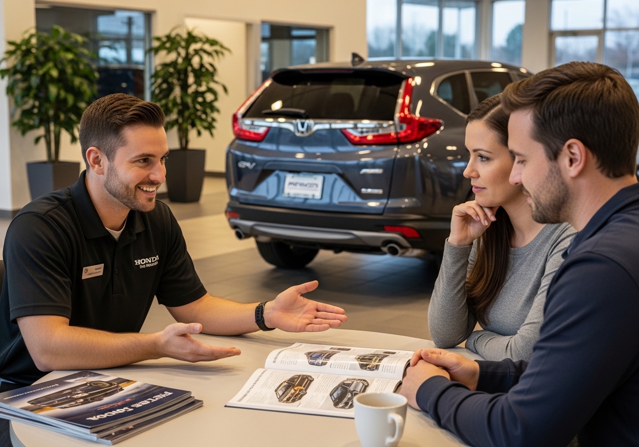 Honda showroom with vehicles on display