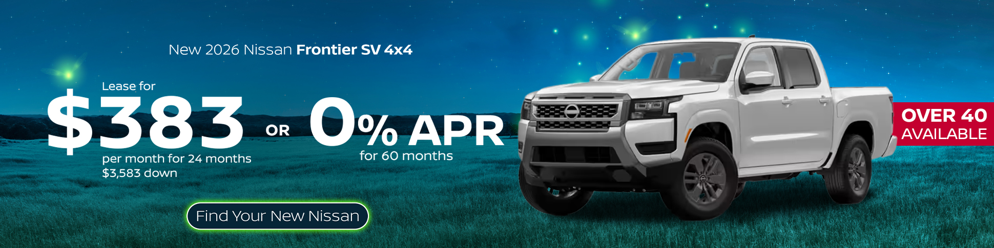 New 2026 Nissan Frontier SV 4x4                      