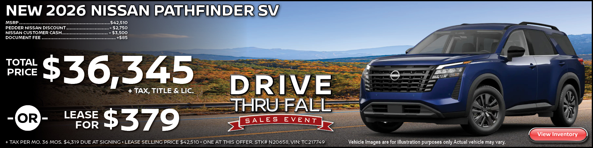 2026 Nissan Pathfinder SV