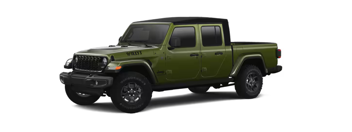 a green 2024 jeep gladiator willys