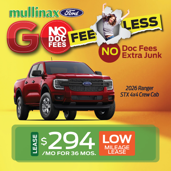 2026 Ranger STX 4x4 Crew Cab Lease $294/mo for 36 Mos.
