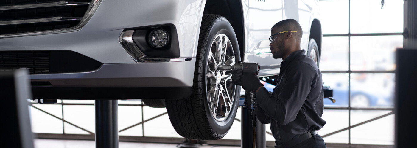 Tire rotation process at Don Hattan Dealerships
