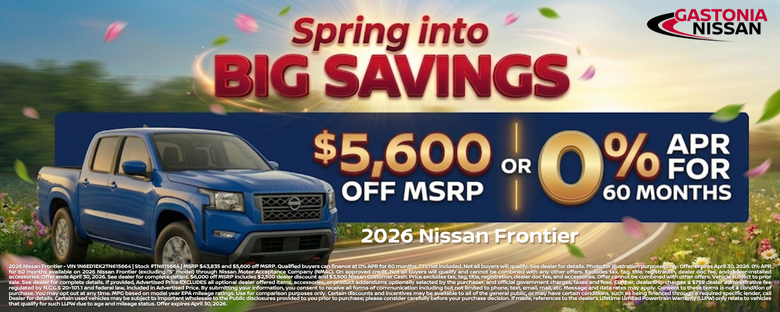 Gastonia Nissan April Incentives