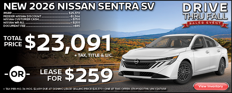 2026 Nissan Sentra SV