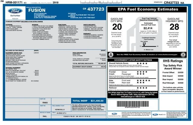 2012 Ford Fusion I-4 SEL's photo