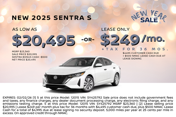2025 Sentra offer at Nissan Elk Grove