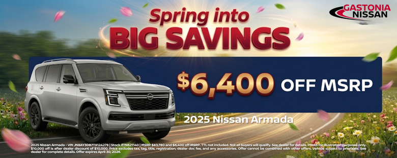 Gastonia Nissan April Incentives