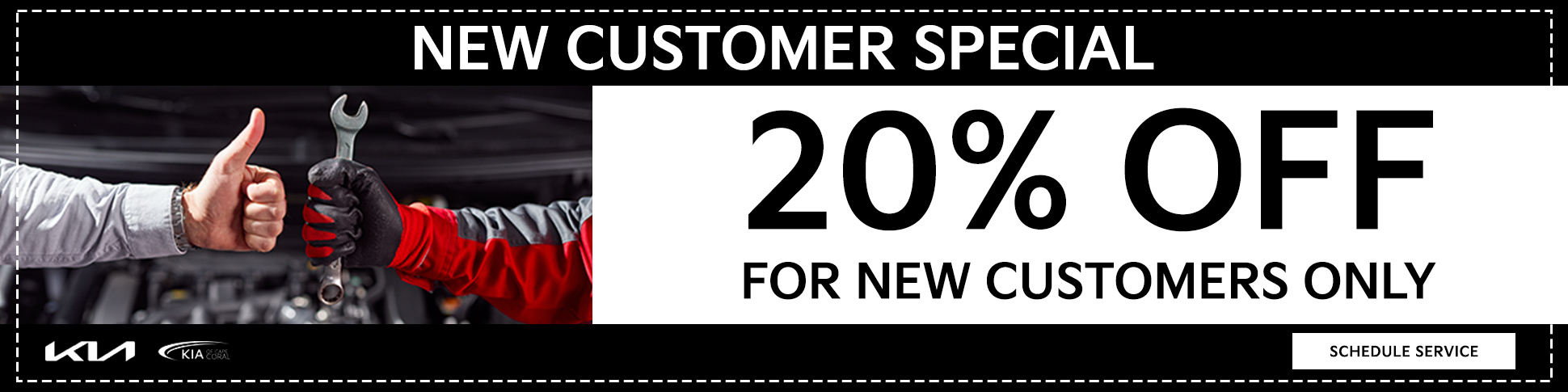 New Customer Special 20% Off For New Customers Only