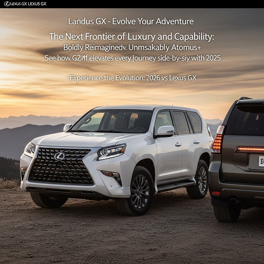2026 Lexus GX exterior on a mountain road at sunset