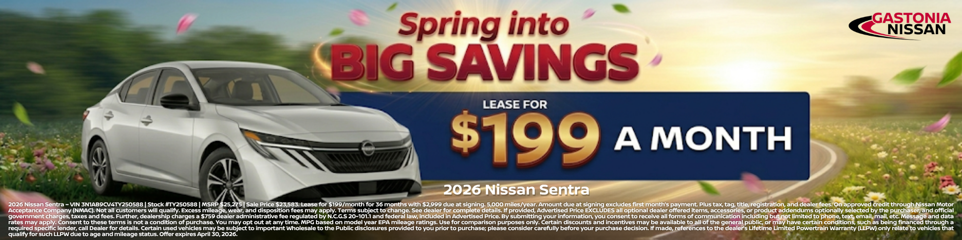 Gastonia Nissan April Incentives